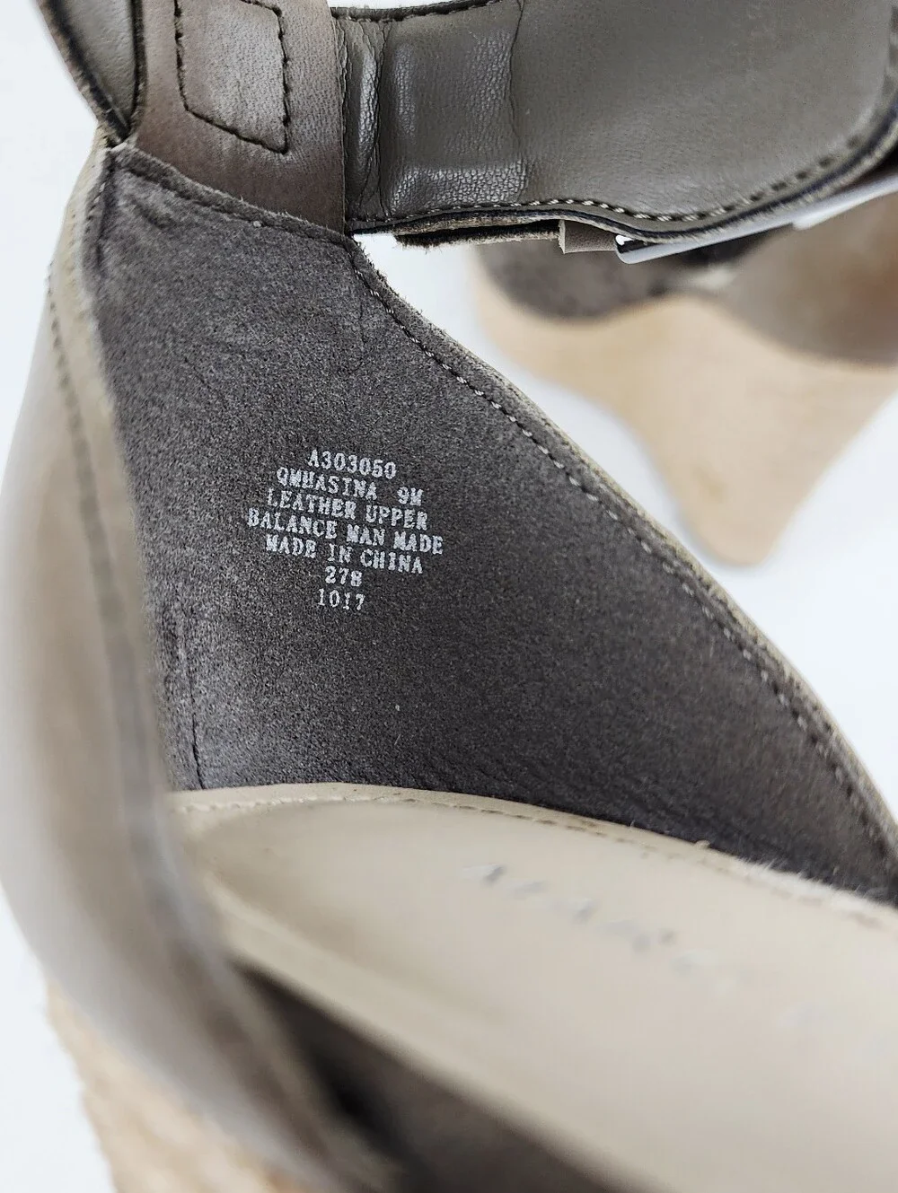 Marc Fisher Hasina Leather Espadrille Wedge Sandals